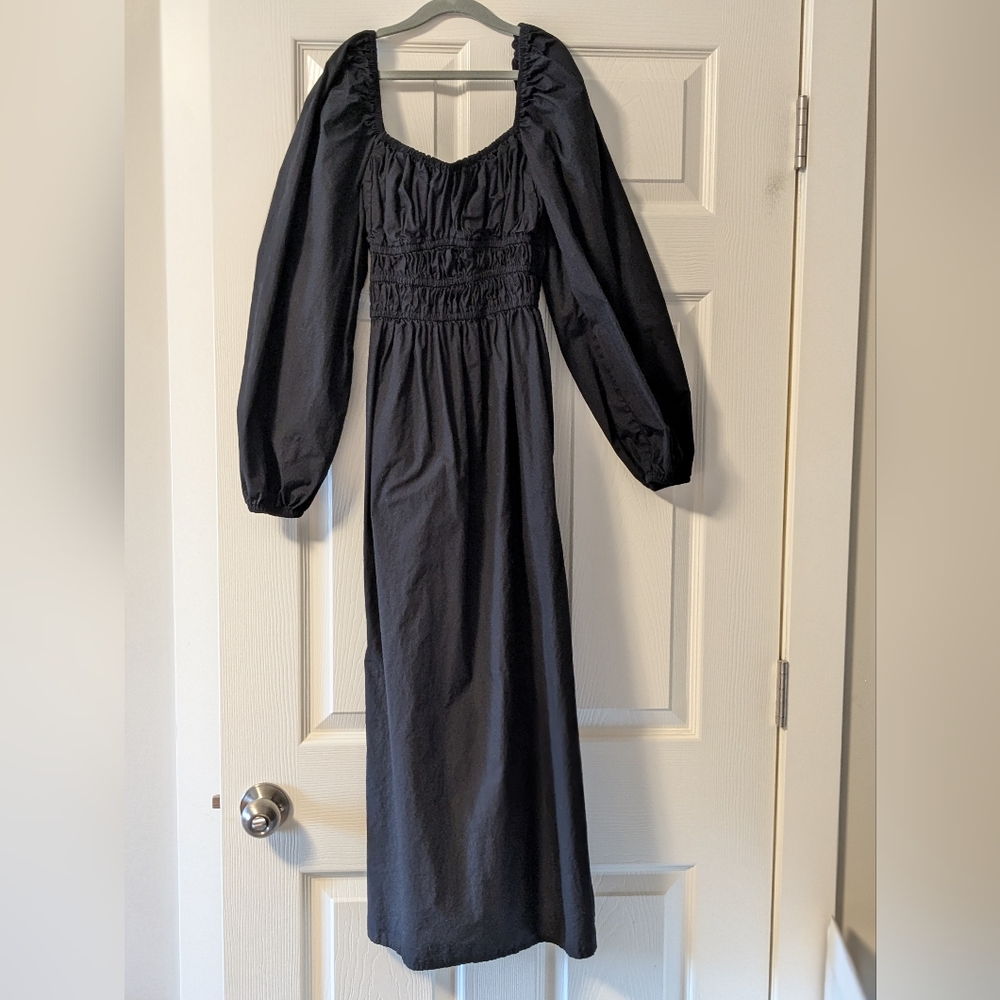 Cotton, Long Puff Sleeve Faithful The Brand Dress.